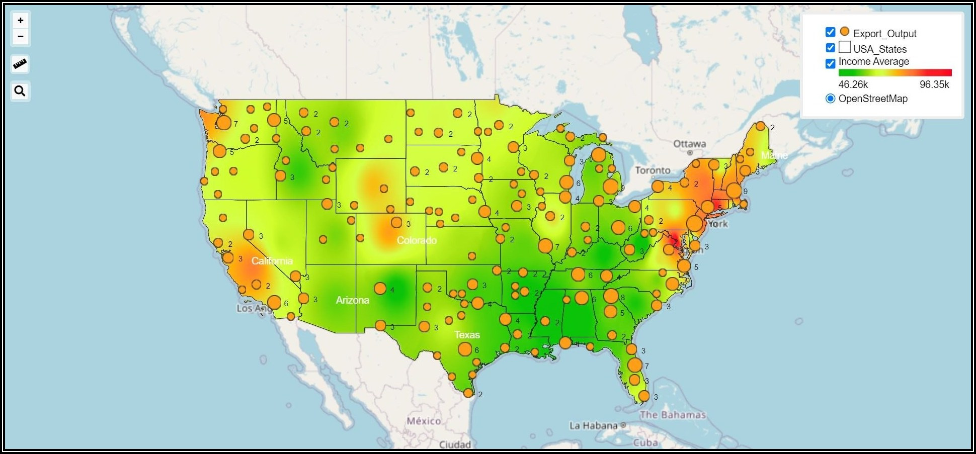 Income Based Web Map USA